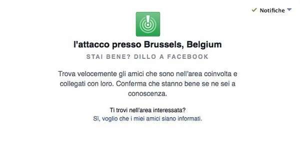 Attentati a Bruxelles: "Sto bene", lo dice Facebook con la funzione Safety Check